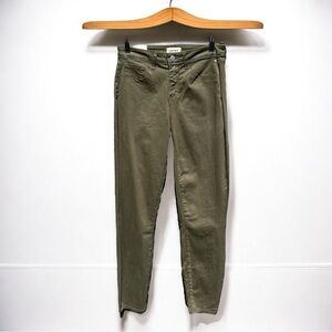 🌻NEW w.tag L'AGENCE Margot Olive Green Cropped Skinny Jean Size 26